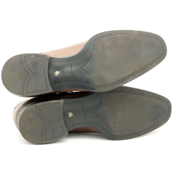 Donald J Pliner Sergio Monk Strap Shoes Mens 10.5M Brown Leather Cap Toe Italy main image 7
